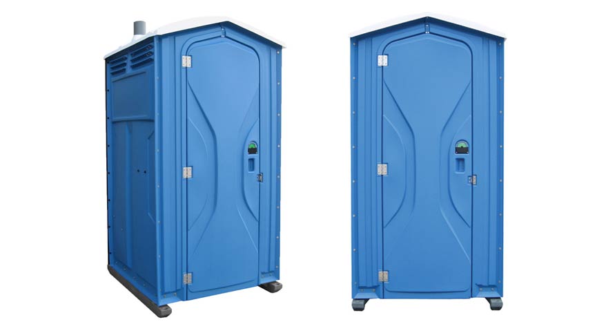 Long-term porta potty units on site in Grand Rapids, Michigan